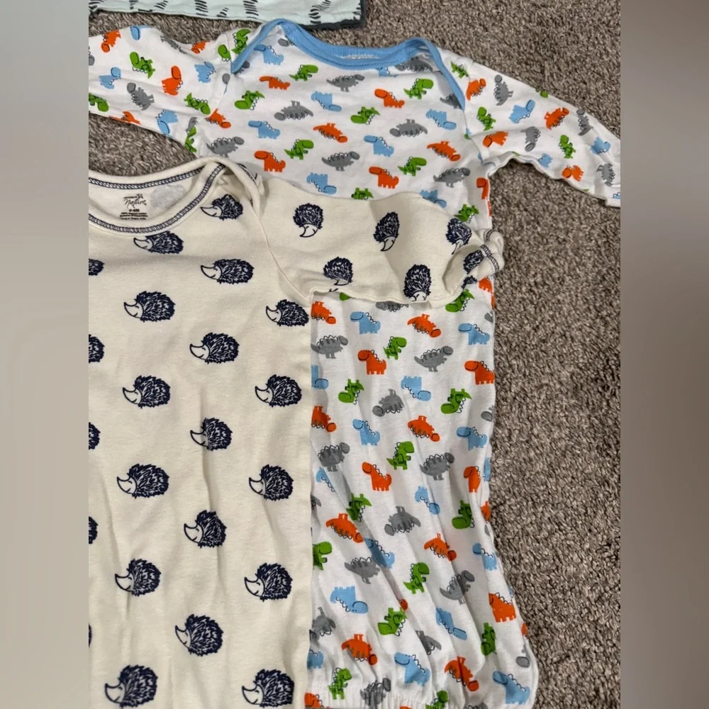 Babies' Long Sleeve Sleep Sacks - Neutral Prints animal & dinosaur